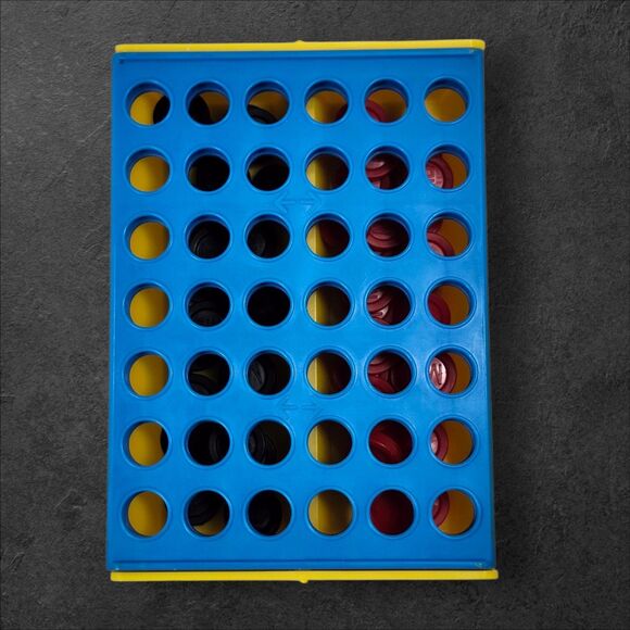 Vintage 1983 Milton Bradley Travel Connect Four Board Game Complete 47 Checkers - Picture 4 of 11